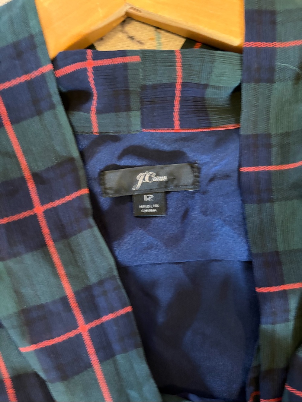 J. Crew Pleated A-line Dress in Black Watch Tartan 12 - Picture 9 of 10